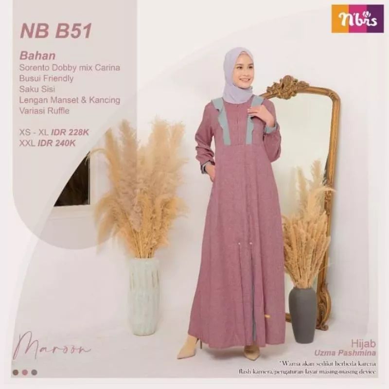 Gamis Nibras NB B51 MAROON