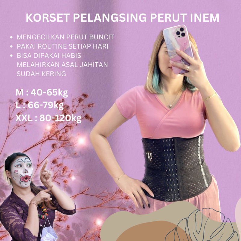 01-KORSET PELANGSING IMPORT ORI / korset zarv/ korset kayes
