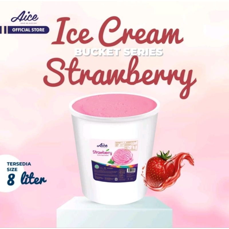 

ICE Cream Aice 8 liter Strawberry