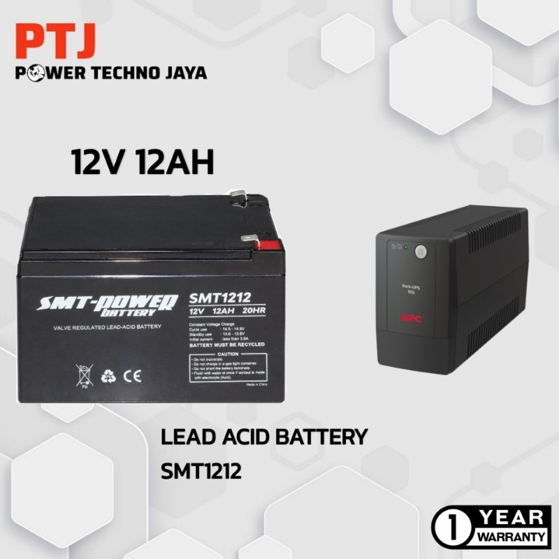Baterai VRLA SMT-Power 12V 12AH Baterai UPS / Baterai Sepeda Listrik / Baterai Motor Listrik