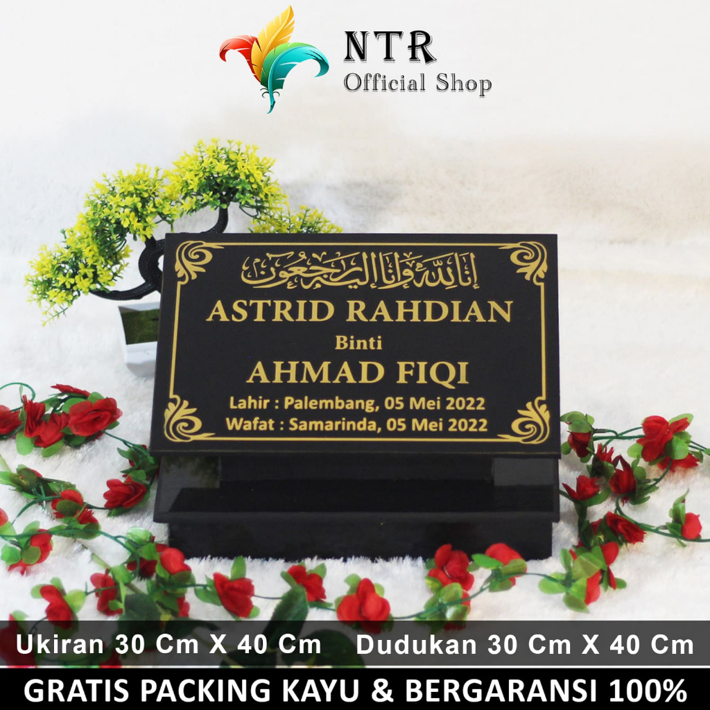 Batu Nisan Dudukan Maesan Makam Nissan Kijing Full Set Granit Hitam Putih Lengkap Marmer Keramik Kub