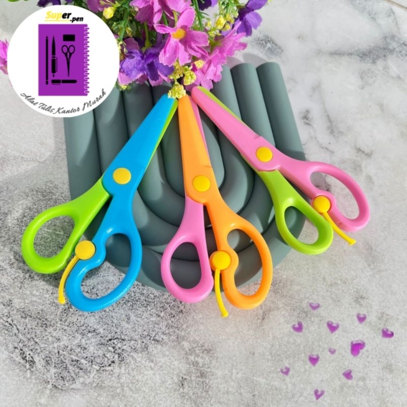 

GUNTING TINHOU 6 INCH PEMOTONG KERTAS | BAHAN PLASTIK WARNA WARNI FULL COLOR