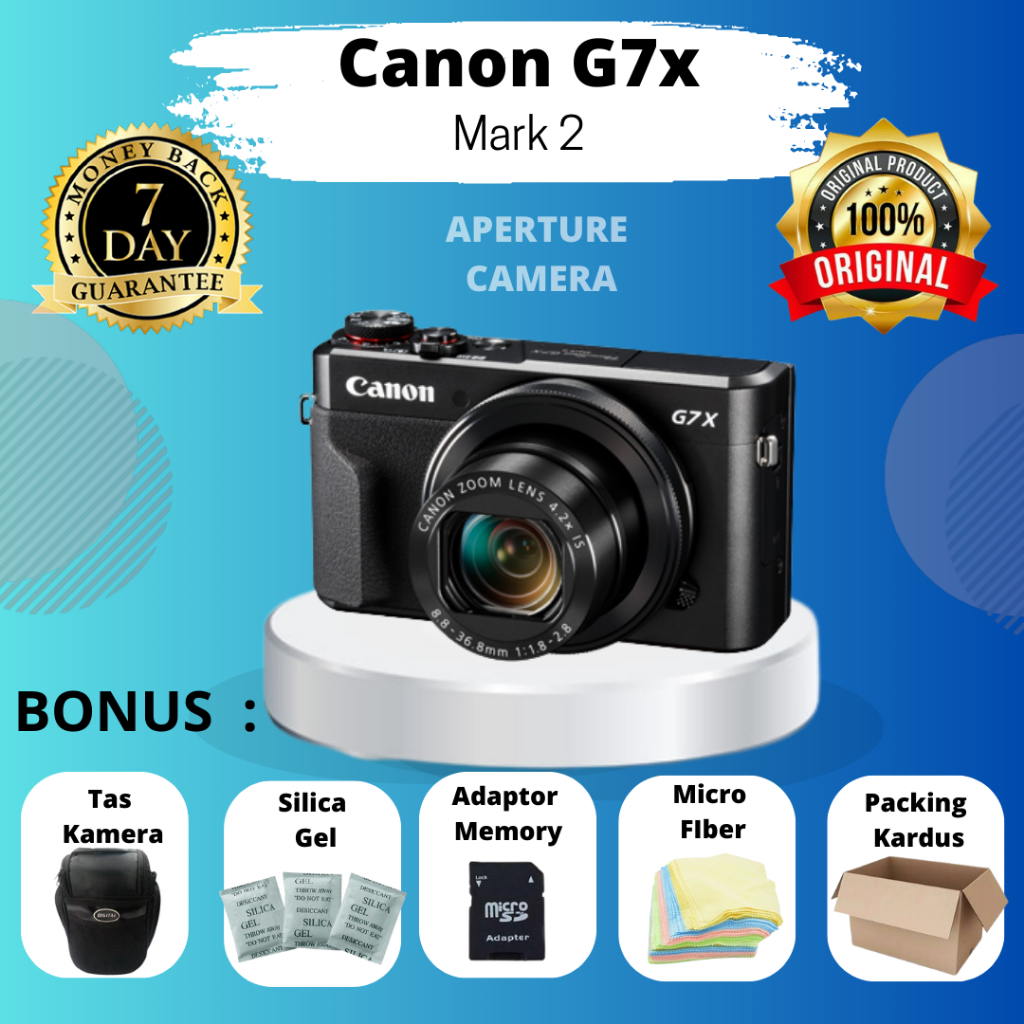 CANON G7X MARK II F1.8 MULUS MURAH BONUS TAS DAN MEMORY