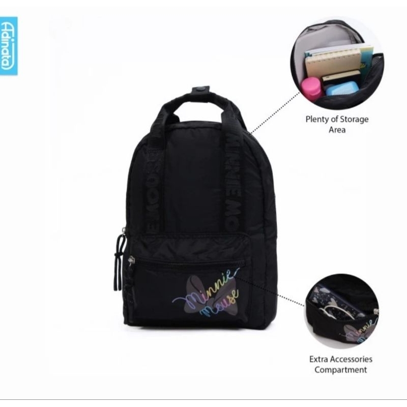 Tas RANSEL Minnie Ribbon Rucksack S - Adinata / Tas Ransel Anak / Tas Jalan