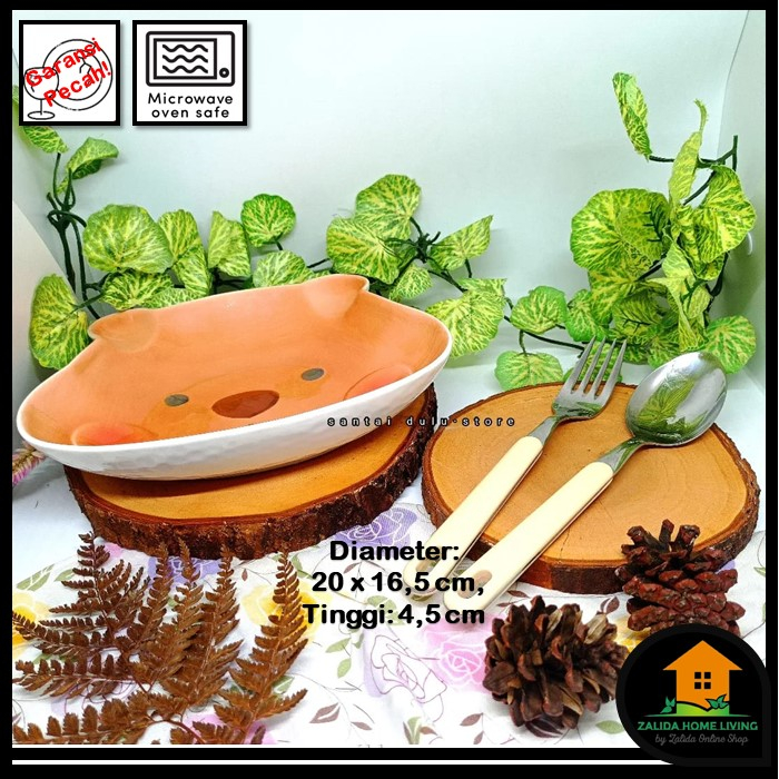 Mangkok Keramik Ringkok Piring Mangkok Keramik Pasta Bowl Piring Keramik Beruang Piring Mangkuk