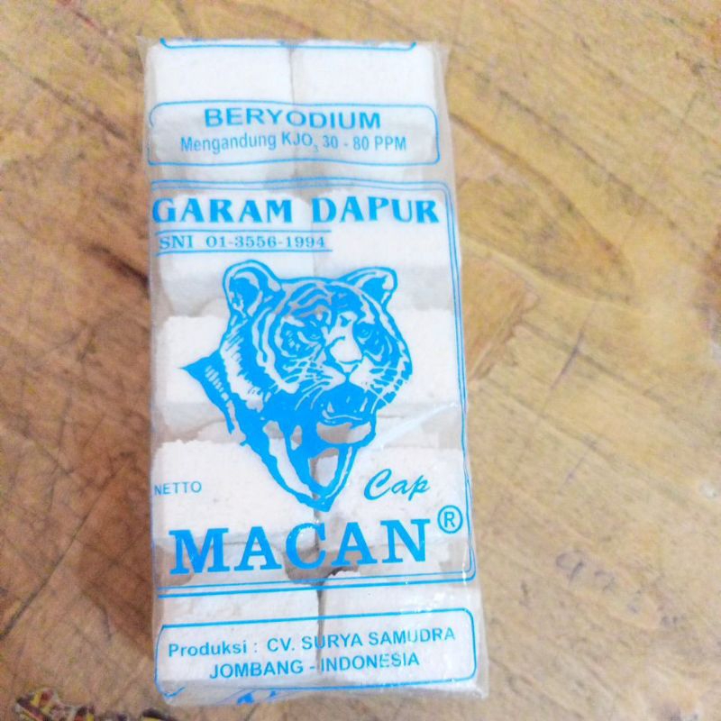

Garam dapur cap macan bentuk kotak isi 20kotak