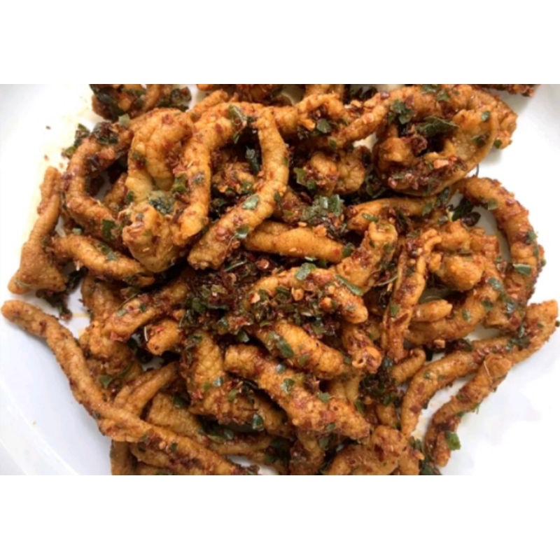 

TER ~ENAK~ KRIPSUS (KRIPik USus) ayam pedas daun jeruk 250 gram