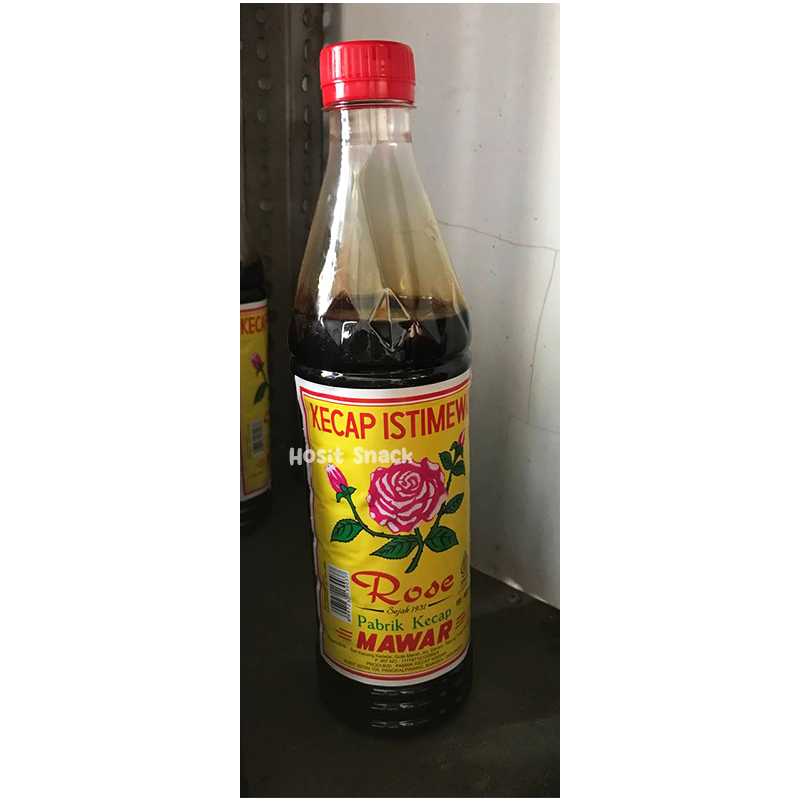 

Kecap Asin Bangka / Sijiu Asli Bangka Cap Mawar Rose - Besar 600ml Halal / Dark Soy Sauce / Kecap Asin Sedang Kental