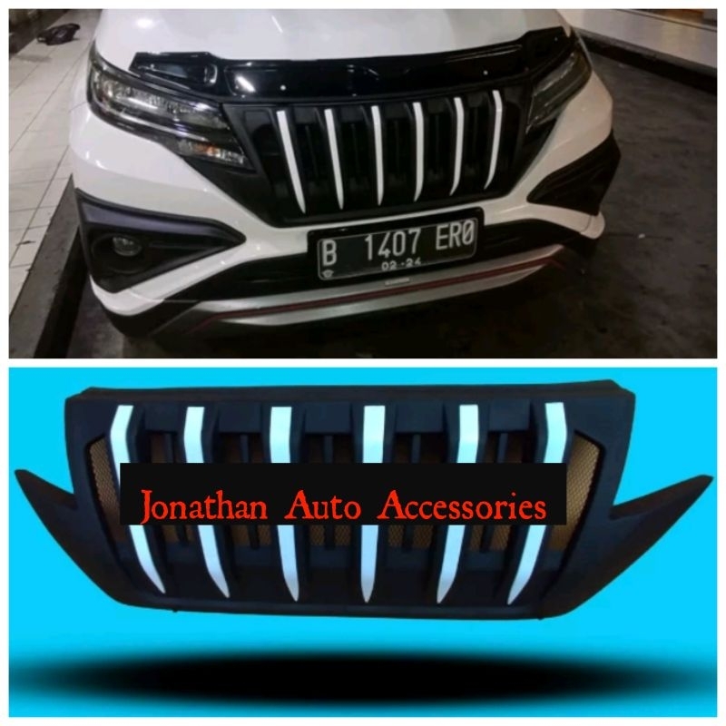 Grill all new rush terios apollo 2018-2021 list putih