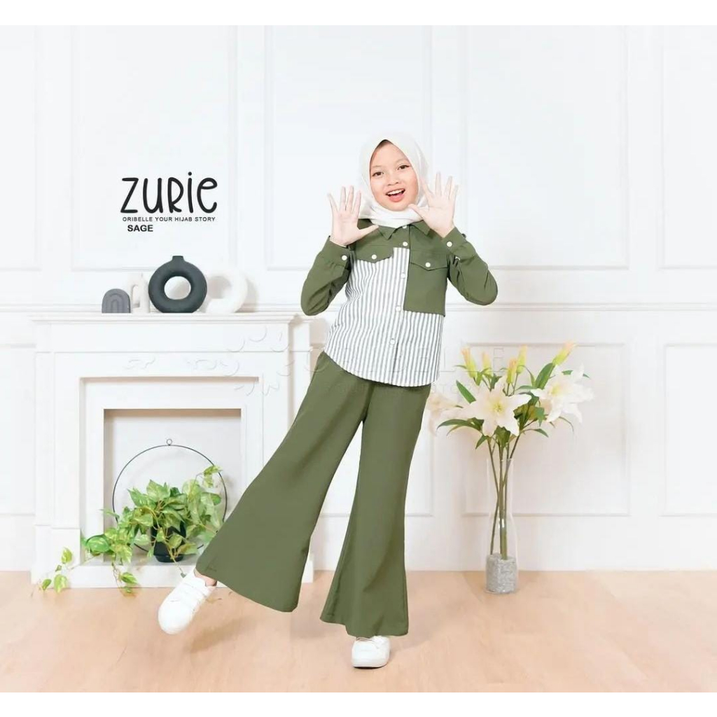 Pakaiam Setelan Anak Perempuan Tanggung Terbaru Bahan Crinkle Airflow Usia 11 12 13 14 15 Tahun