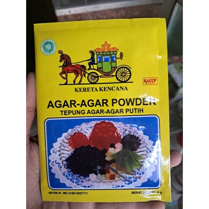 

Kereta kencana Agar-agar powder merah hijau plan/ bening