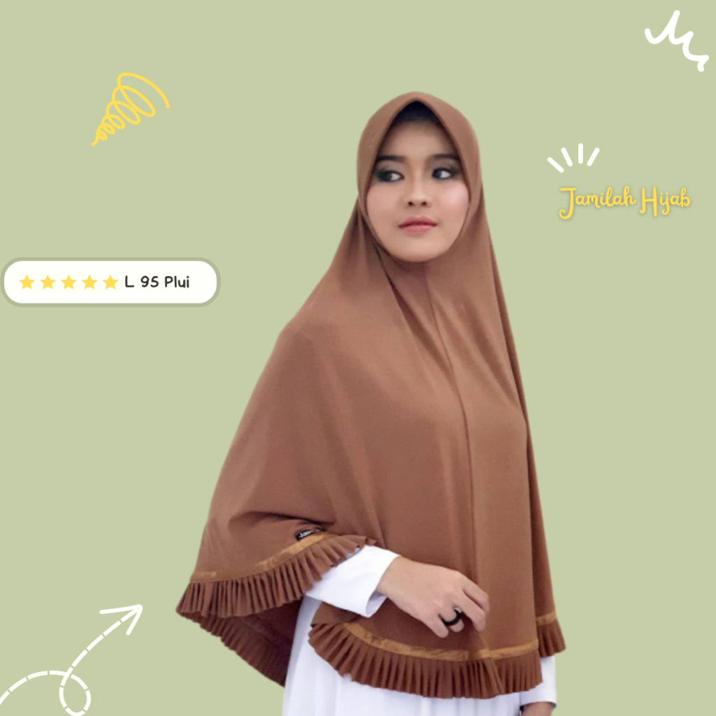 Jilbab JAMILAH | L 95 Plui Bisban JAMILAH hijab Syar'i Instan Size L