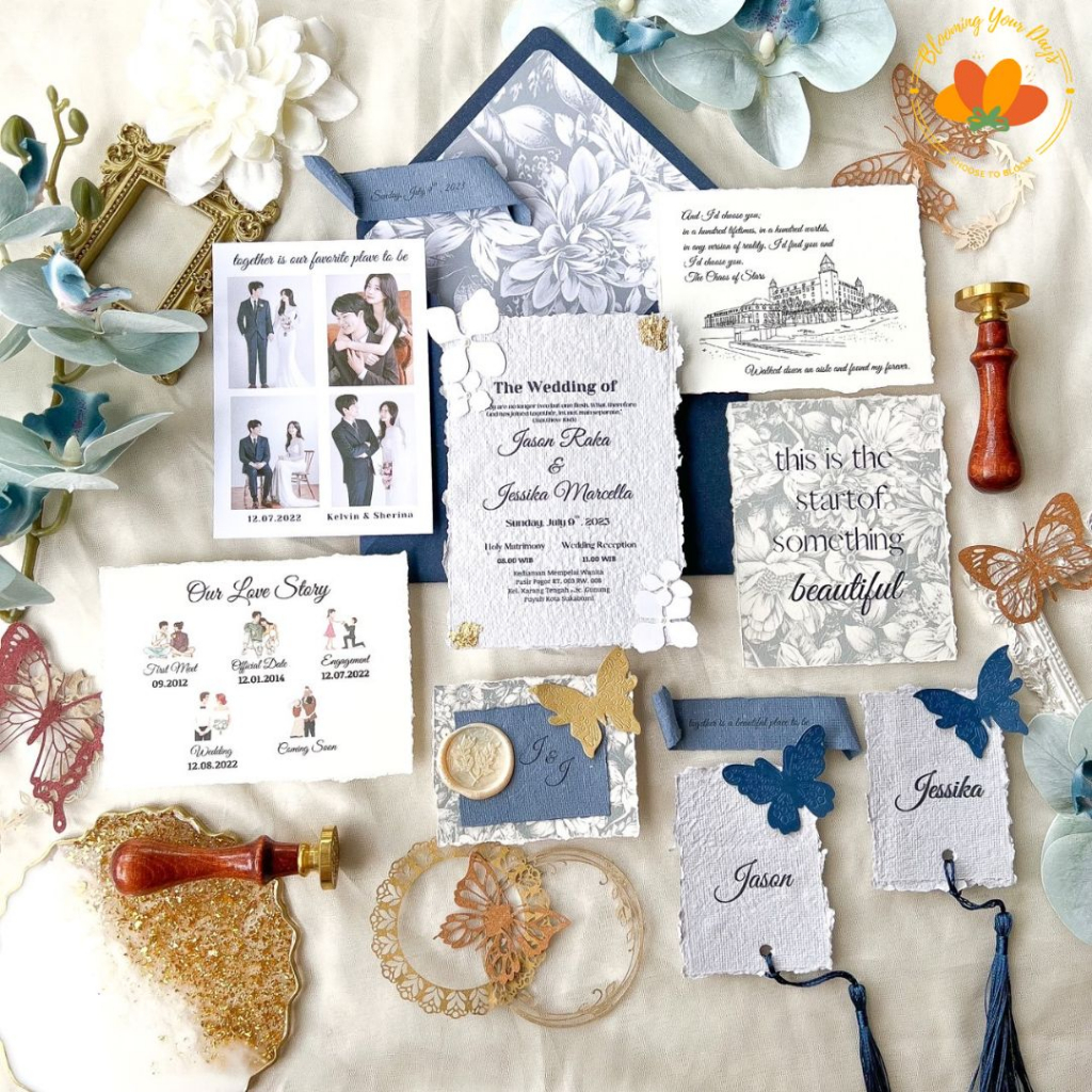 Calligraphy Wedding Keepsake Vow Wedding Stationery Undangan Pernikahan Express Invitation Wedding