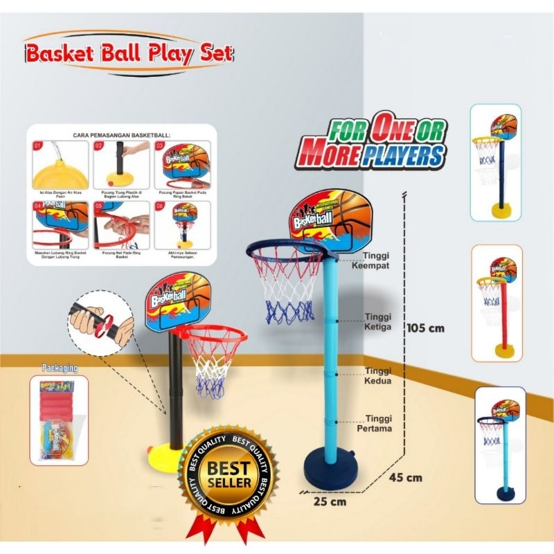 Mainan Anak Ring Basket Basketball Tiang Bola Basket YG-13