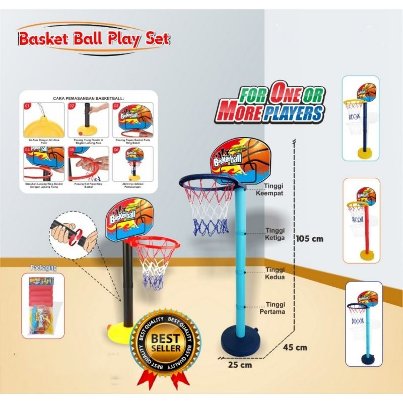 Mainan Anak Ring Basket Basketball Tiang Bola Basket YG-13