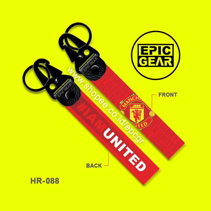 HIGH QUALITY GANTUNGAN KUNCI LOGO MANCHESTER UNITED PREMIUM KEYCHAIN MU SEPEDA MOTOR MOBIL GLORY MAN