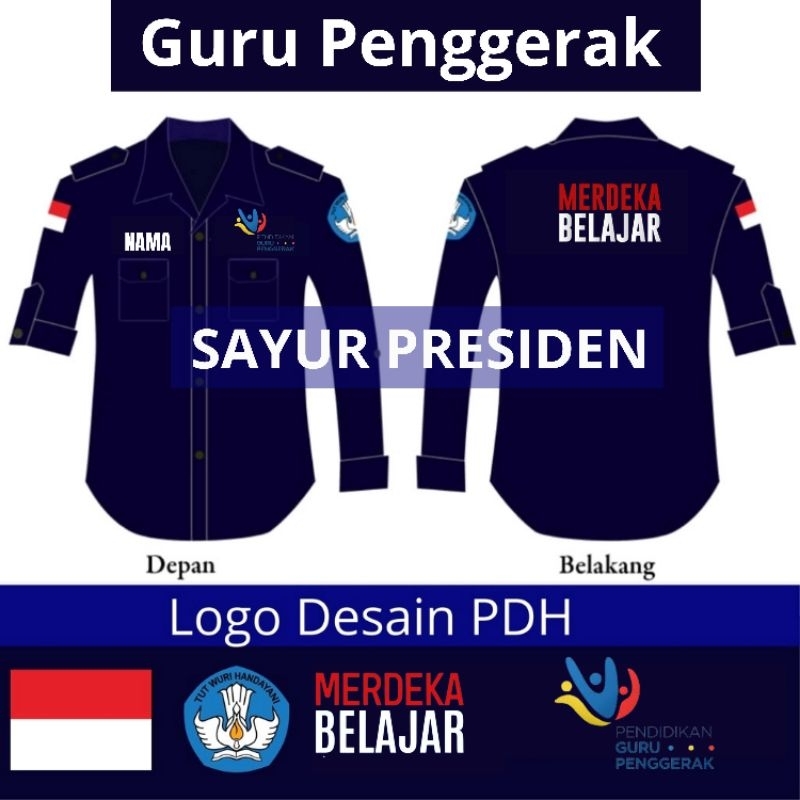 kemeja Merdeka belajar/Seragam Merdeka Belajar/pdh Merdeka Belajar/baju Merdeka belajar/pdl Merdeka 