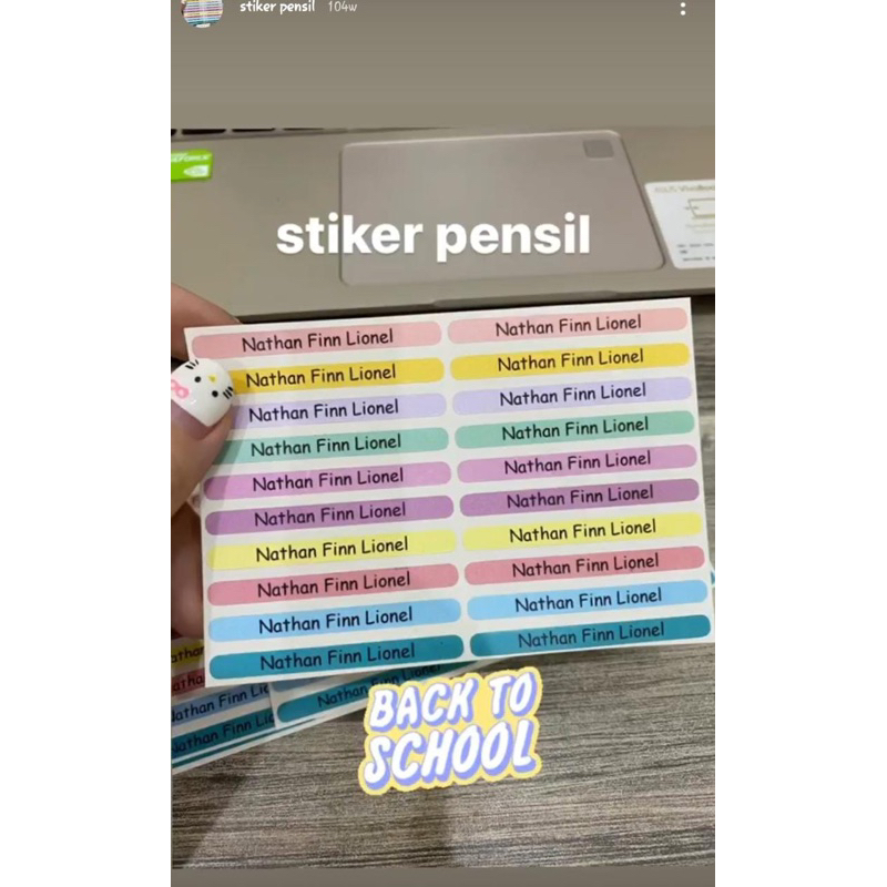 

Stiker pensil/pulpen