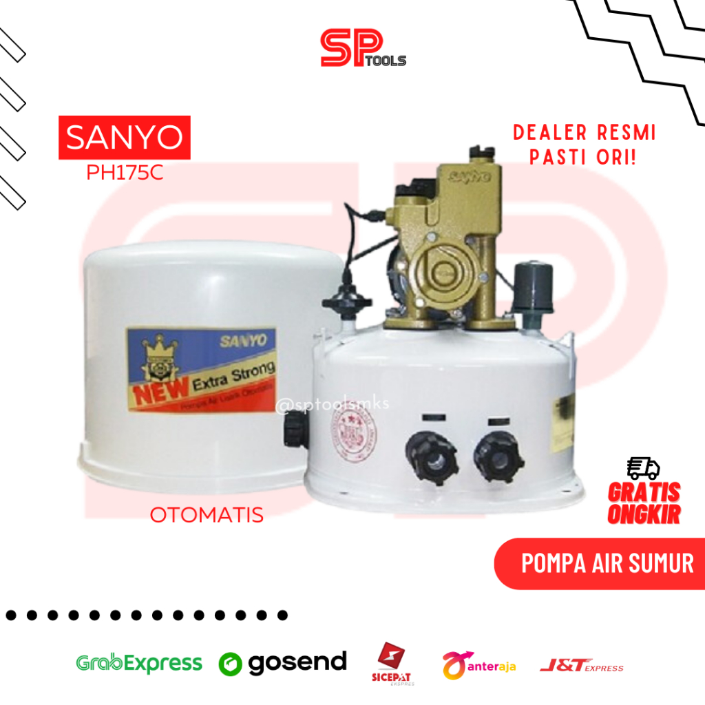 POMPA AIR SUMUR DALAM / DINAMO AIR OTOMATIS AUTOMATIS SANYO PH175C