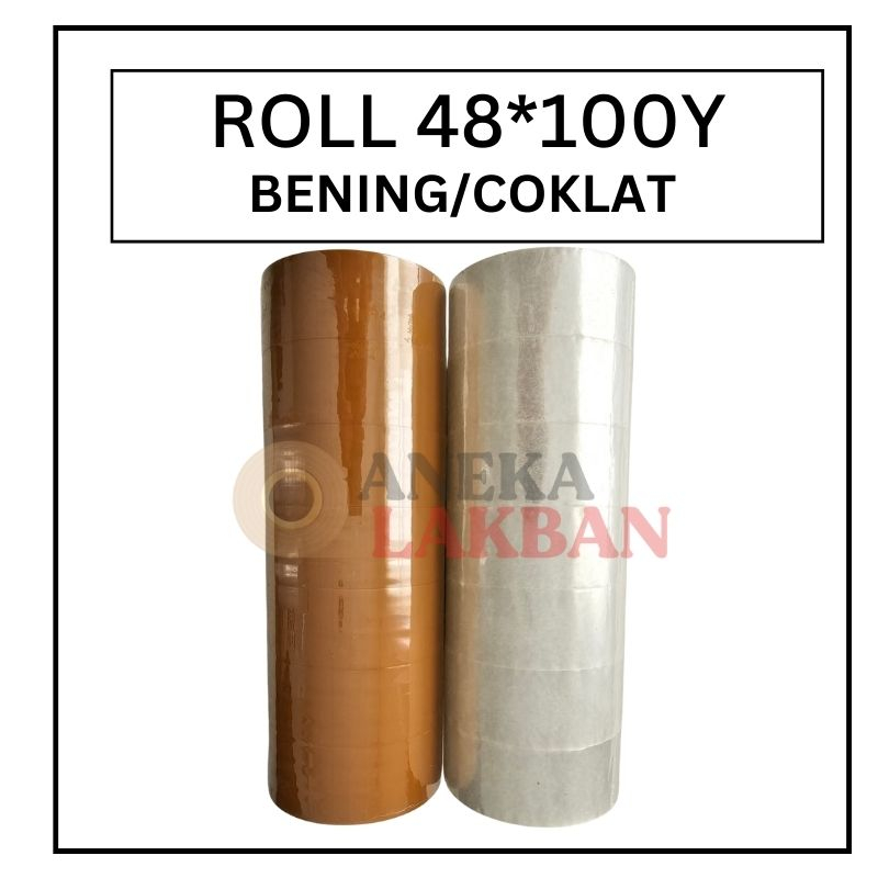 

[1 SLOP ISI 6 PCS] HORICI LAKBAN OPP 2" INCH 48MM x 100 Yard ISOLASI BENING COKLAT TERMURAH