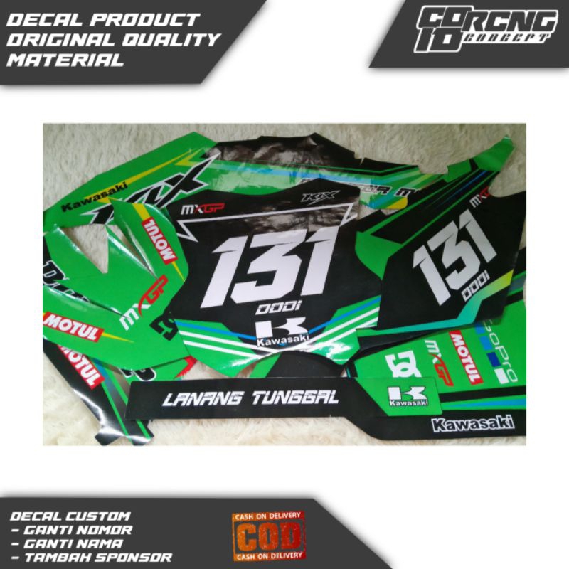 Decal KLX Hijau Hitam