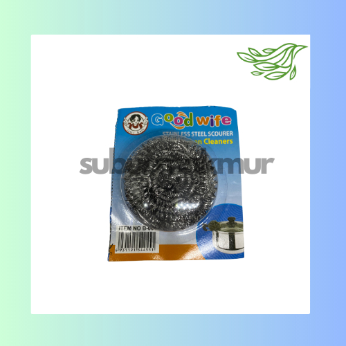 Gosok Panci Stainless SINAR GOOD WIFE / Sabut Kawat Cuci Piring Besar 40 gr / Serabut Baja Scourer C