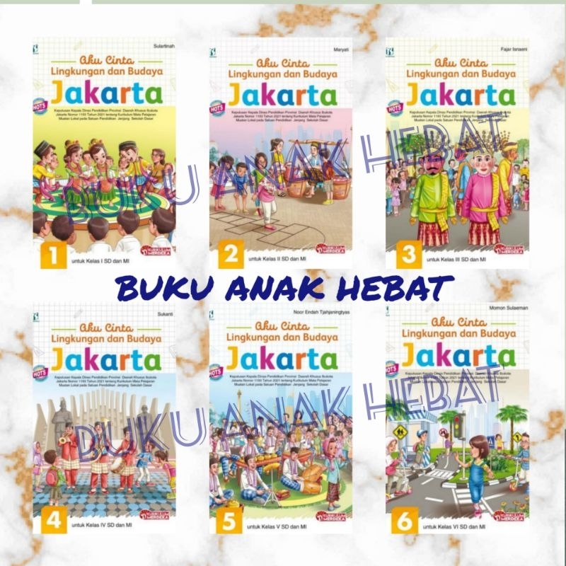 Buku Sekolah - Aku Cinta Lingkungan dan Budaya Jakarta PLBJ Media Pena Kelas 1 - 6 SD - buku anak he