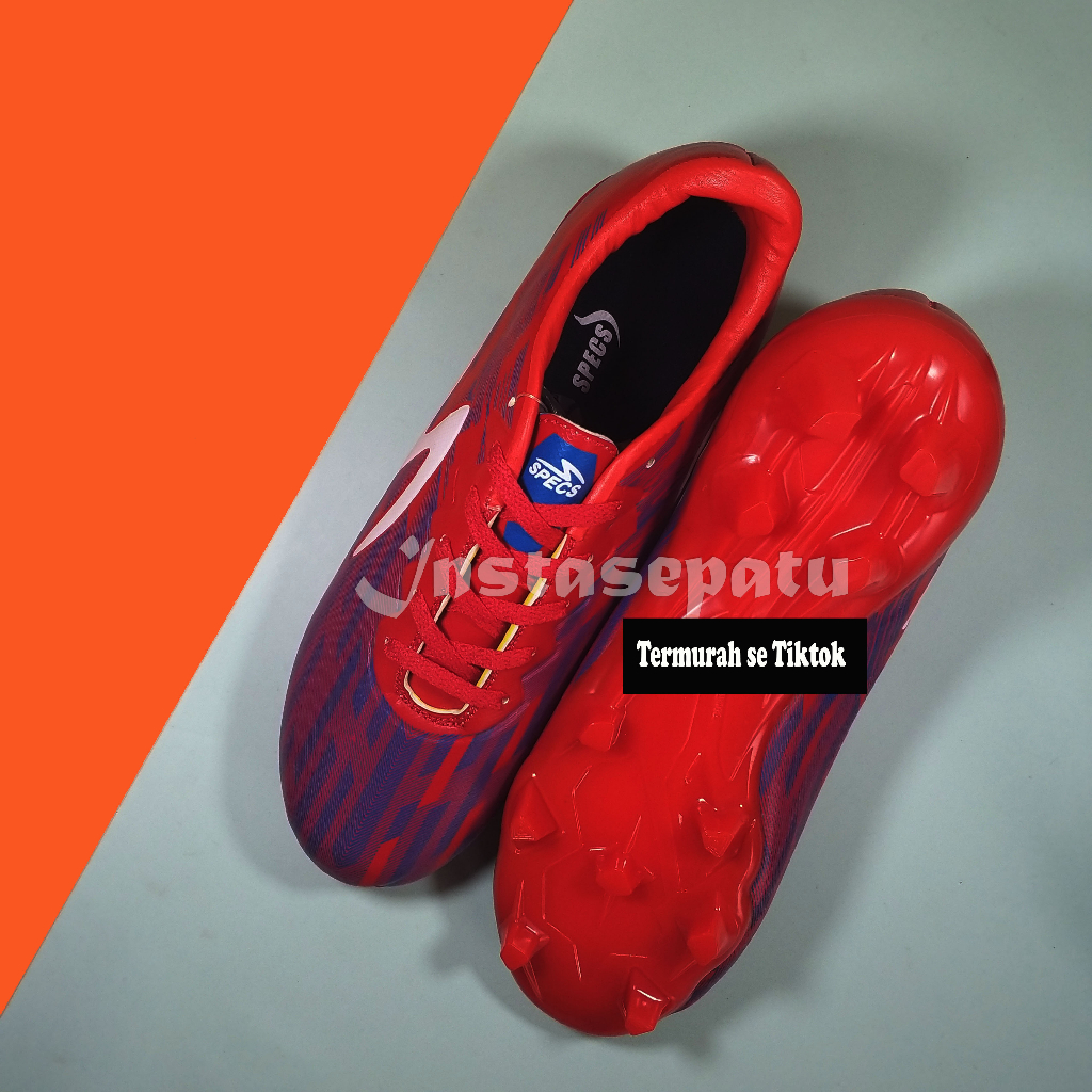 Sepatu Bola Infinity Red Orange White Blue termurah