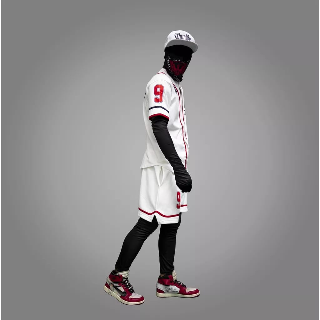 TSHIRT BASEBALL DXPRO OVERSIZE BLACK &amp; WHITE