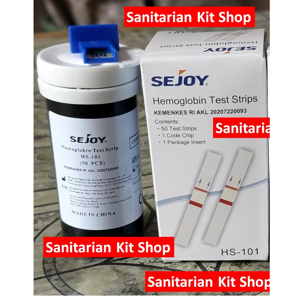 Strips HB Meter Sejoy HS 101, Reagent HB Meter Sejoy (50 Test Dan Chip)