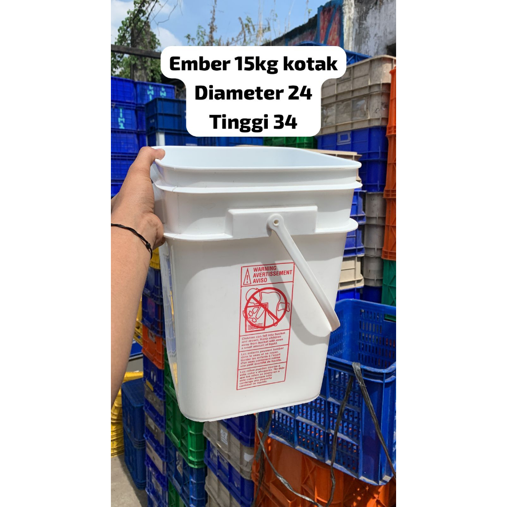 ember plastik 15liter kotak bekas ikan cupang ember eskrim berkualitas