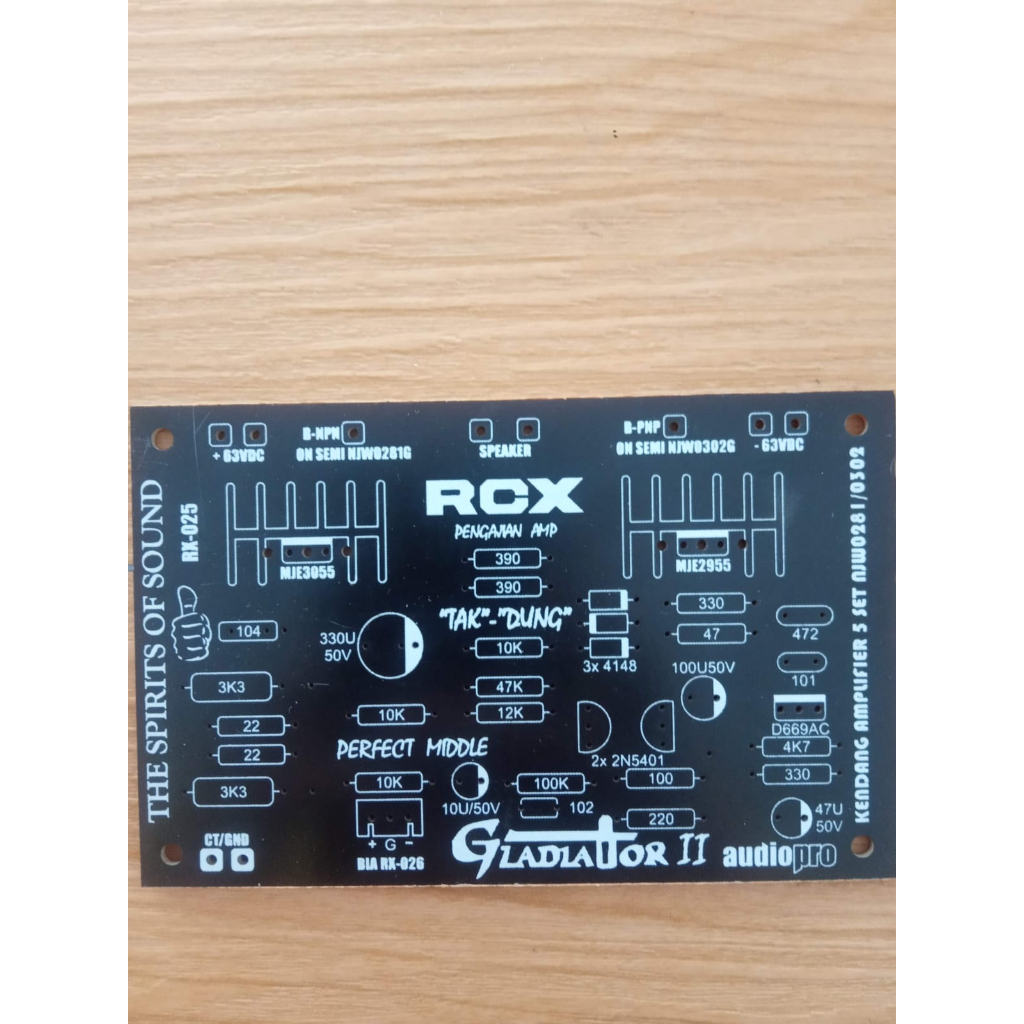 PCB POWER AMPLIFIER GLADIATOR II SAFARI MODIF UNTUK MIDDLE TAK DUNG