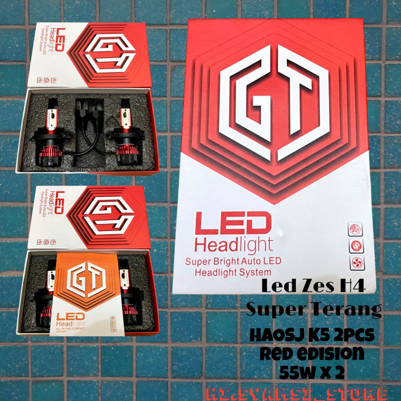 Lampu LED ZES K5 H4 Red Edition