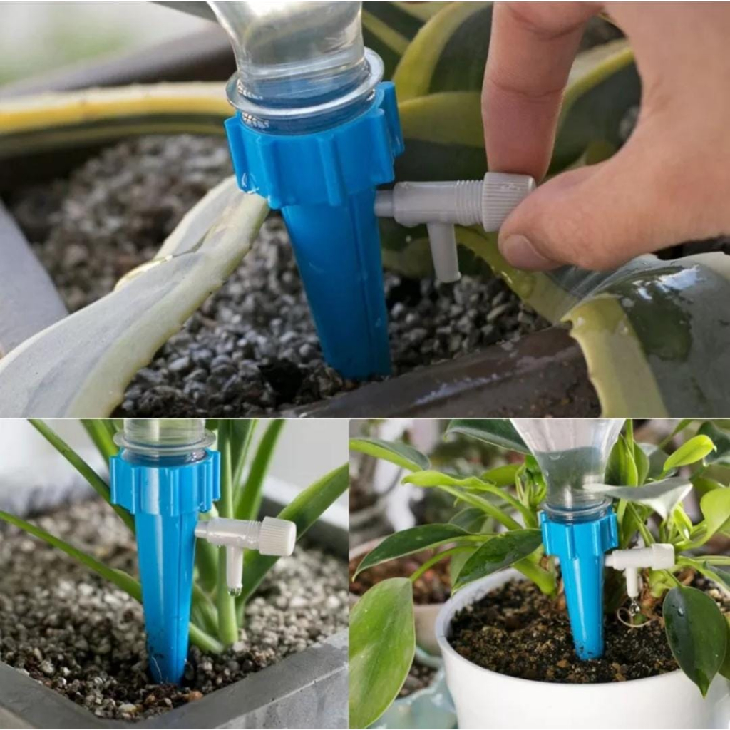 Drip Tetes Otomatis Penyiram Tanaman Irigasi Pot Taman/ Infus Tanaman Botol/Alat Siram Tanaman Otoma