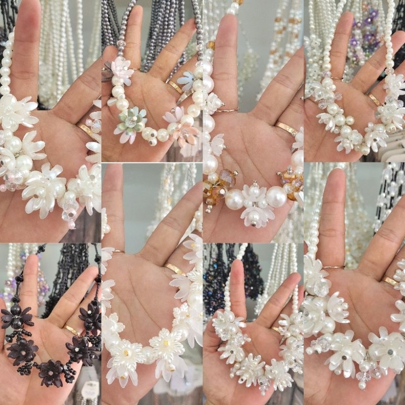 Kalung Fashion Manik manik Aksesoris wanita kalung hijab trendy kalung fashion import aksesoris wani