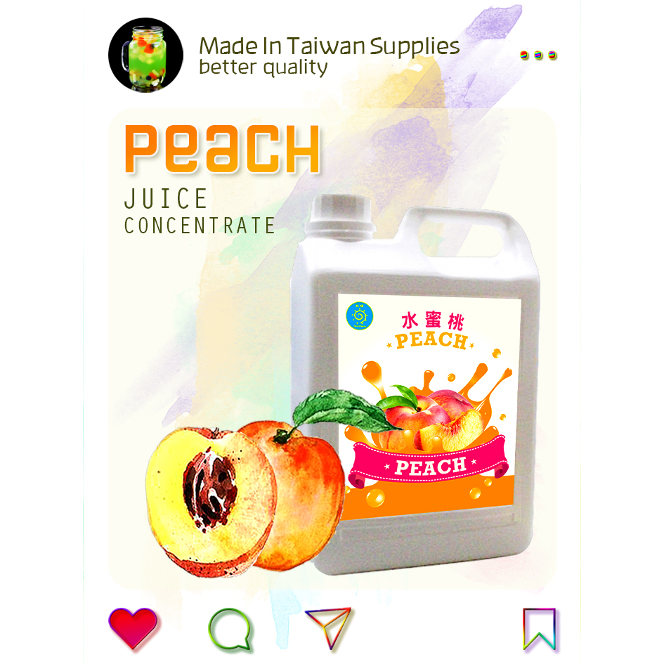 

Peach Syrup Juice Concentrate Taiwan 2.5 kg Sirup Peach