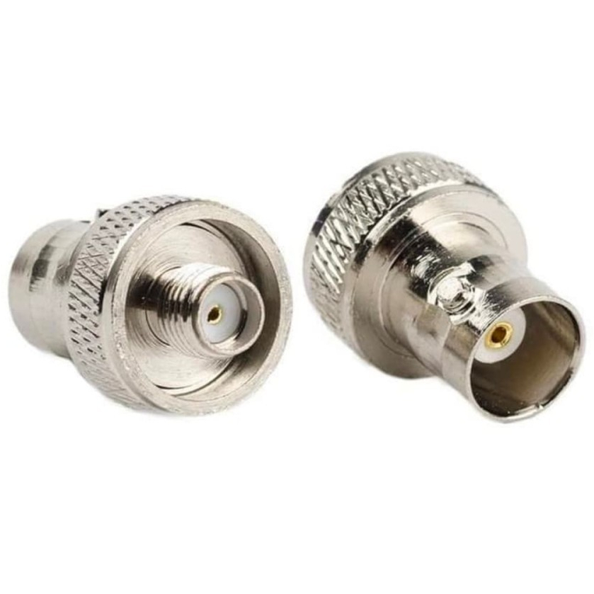 Konektor SMA Female to BNC Female / sambungan Antena HT Baofeng Pofung BF UV 5r UV 82 / Custom konek