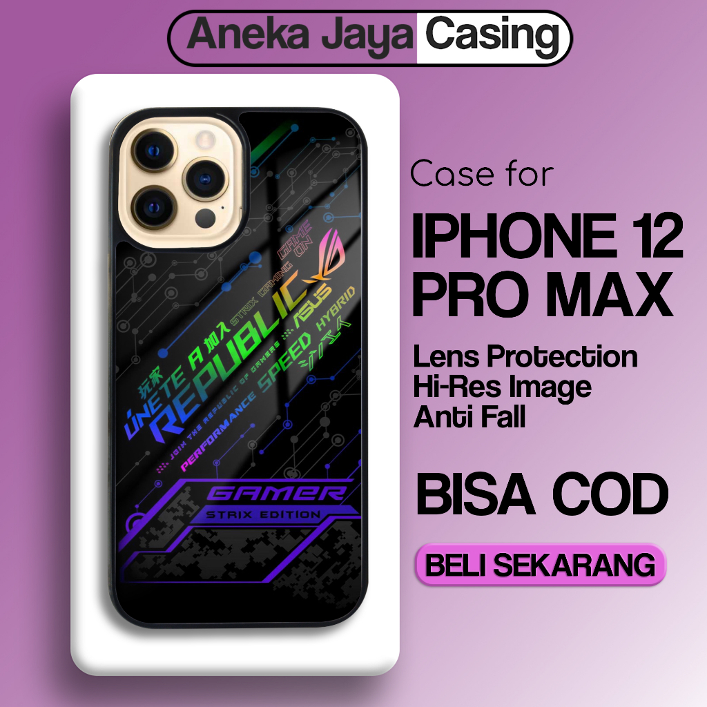 Case Hp iPhone 12 Pro Max Casing Premium Silicon Motif Rog 05 Case Terbaru Case Premium Glossy Phone