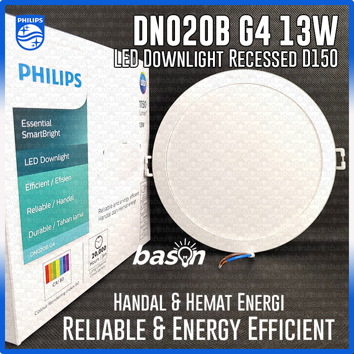 PHILIPS DN020B 13W G4 LED12 6 inch / 150mm - LED Downlight setara 14W G3 / 15W G2