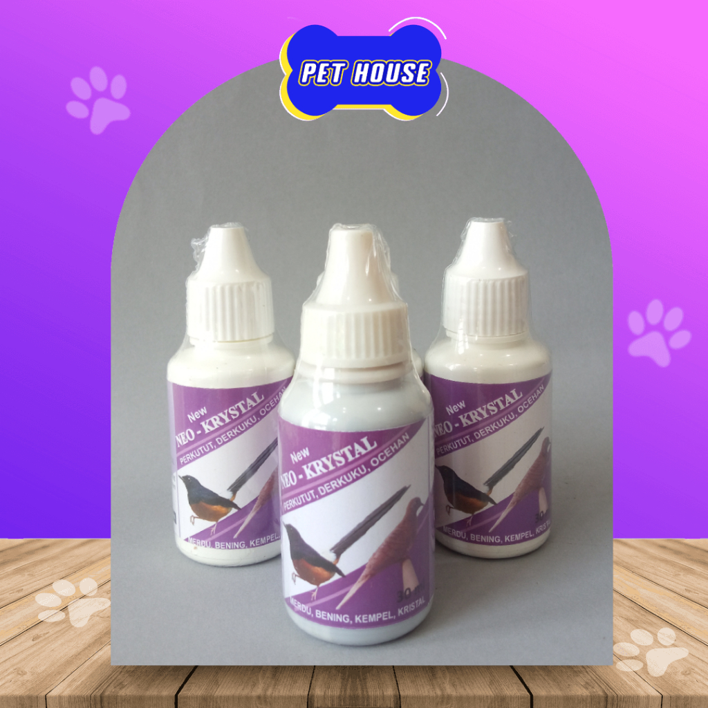 NEO KRISTAL 30ML - OBAT TETES UNTUK SUARA BURUNG MERDU BENING KEMPEL OCEHAN - VITAMIN BURUNG PERKUTU