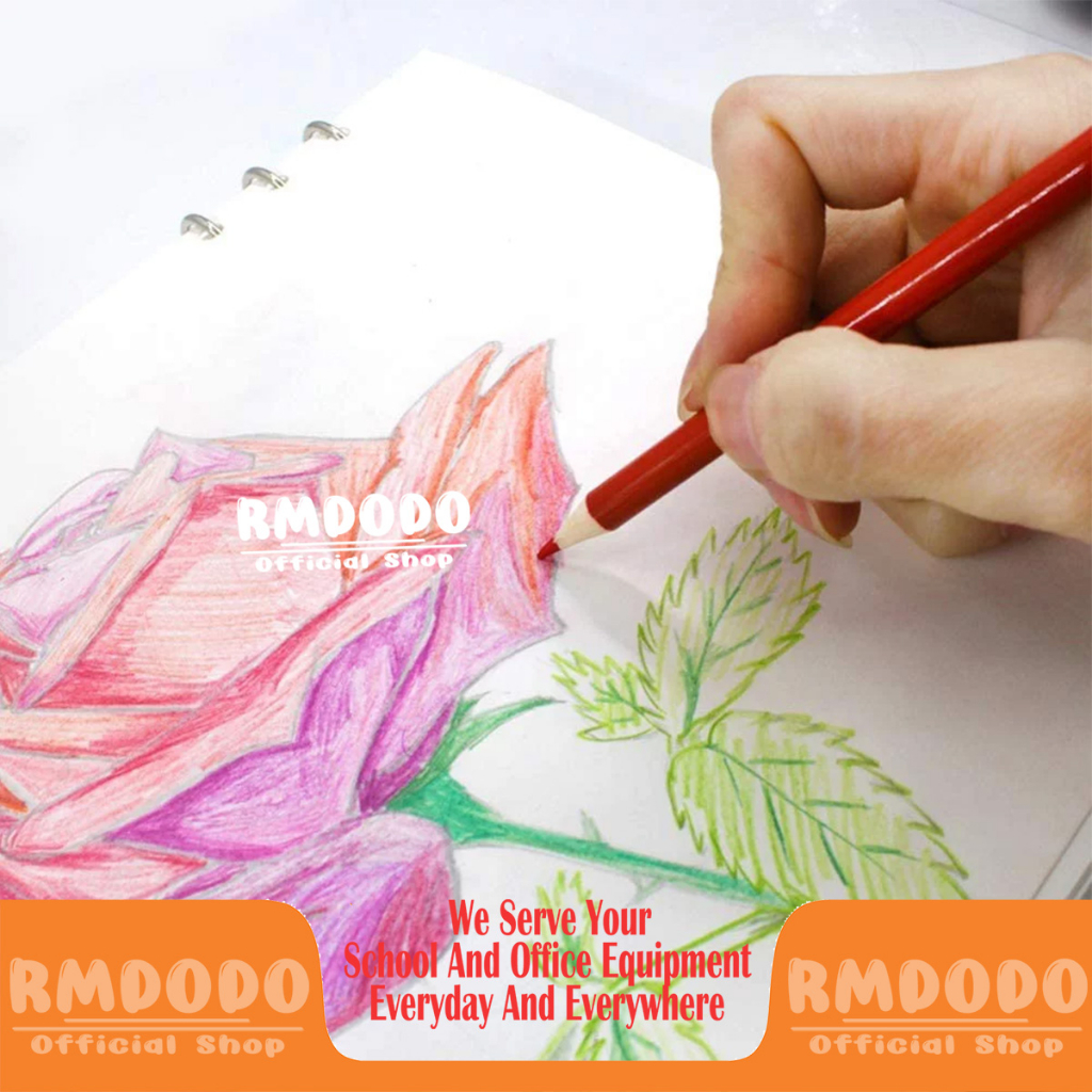 Rmdodo - Pensil Warna Panjang Ada Serutan [1 Set - Isi 12 Warna] / Color Pencils / Pensil Warna Anak Murah No.8028-12