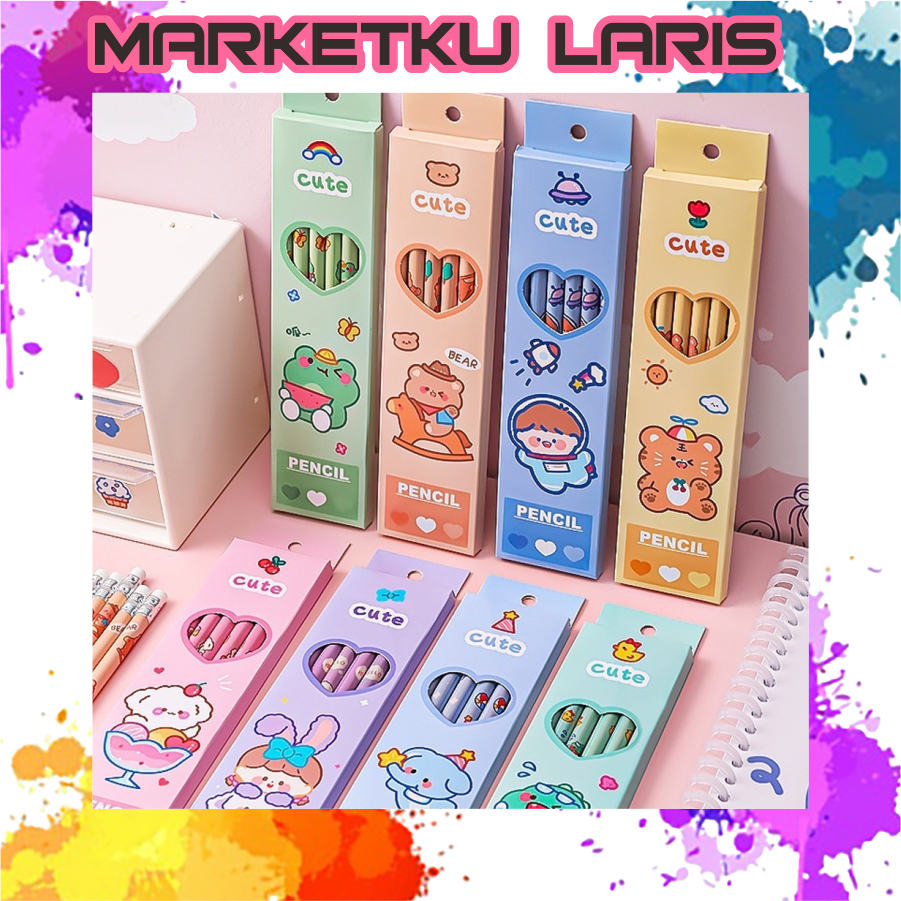 

MKL - 6PCS PENSIL MOTIF KARTUN LUCU/PENSIL MURAH MERIAH S085