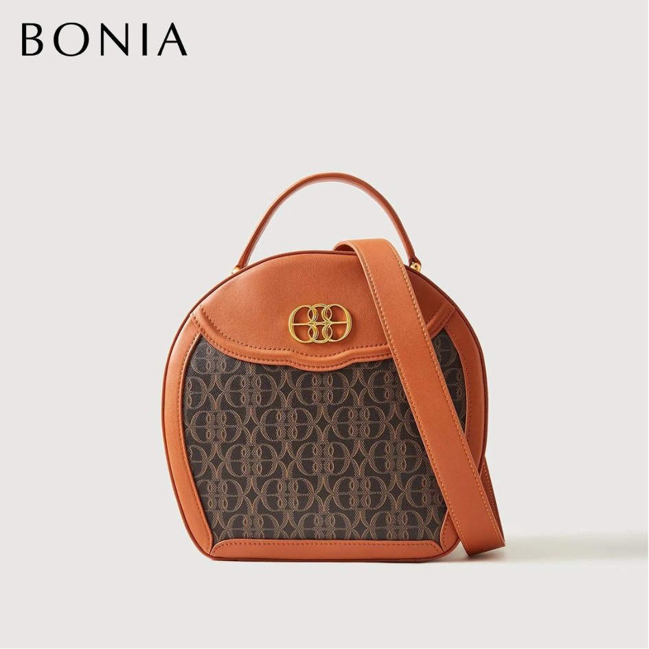 Bonia - La Luna Monogram Sonia Bag Caramel