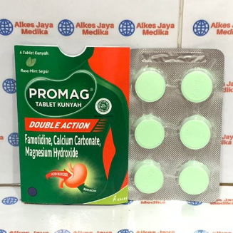 Promag Double Action isi 6 tablet - Obat Maag