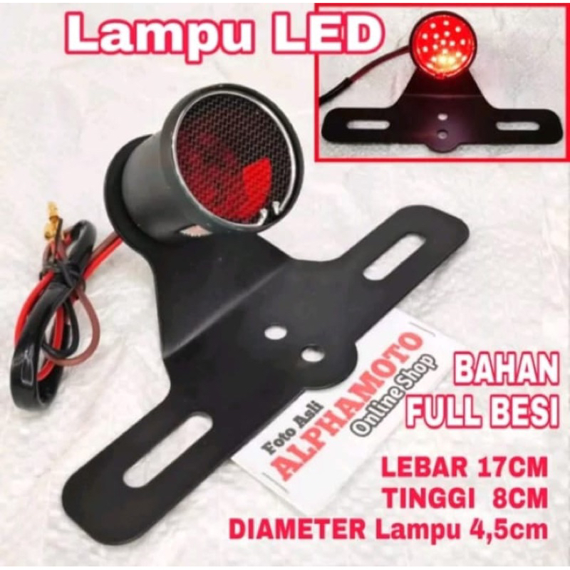 Lampu Stop Rem Rocker Led Untuk Japstyle Chopper Bobber Japs W175 Kualitas Terbaik