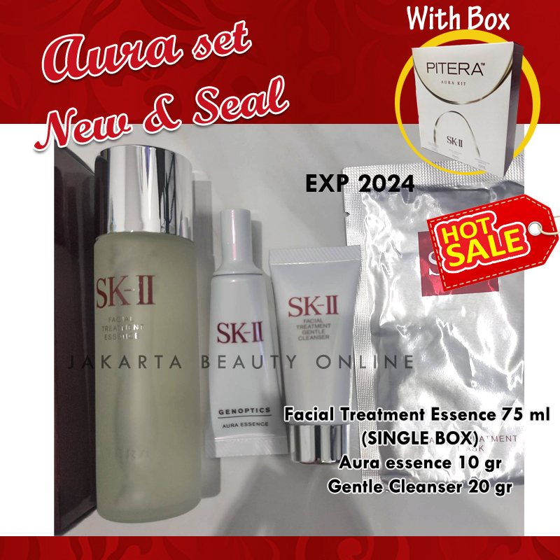 SKII SK-II SK II SK2 PAKET AURA ESSENCE DENGAN MASKER MENCERAHKAN
