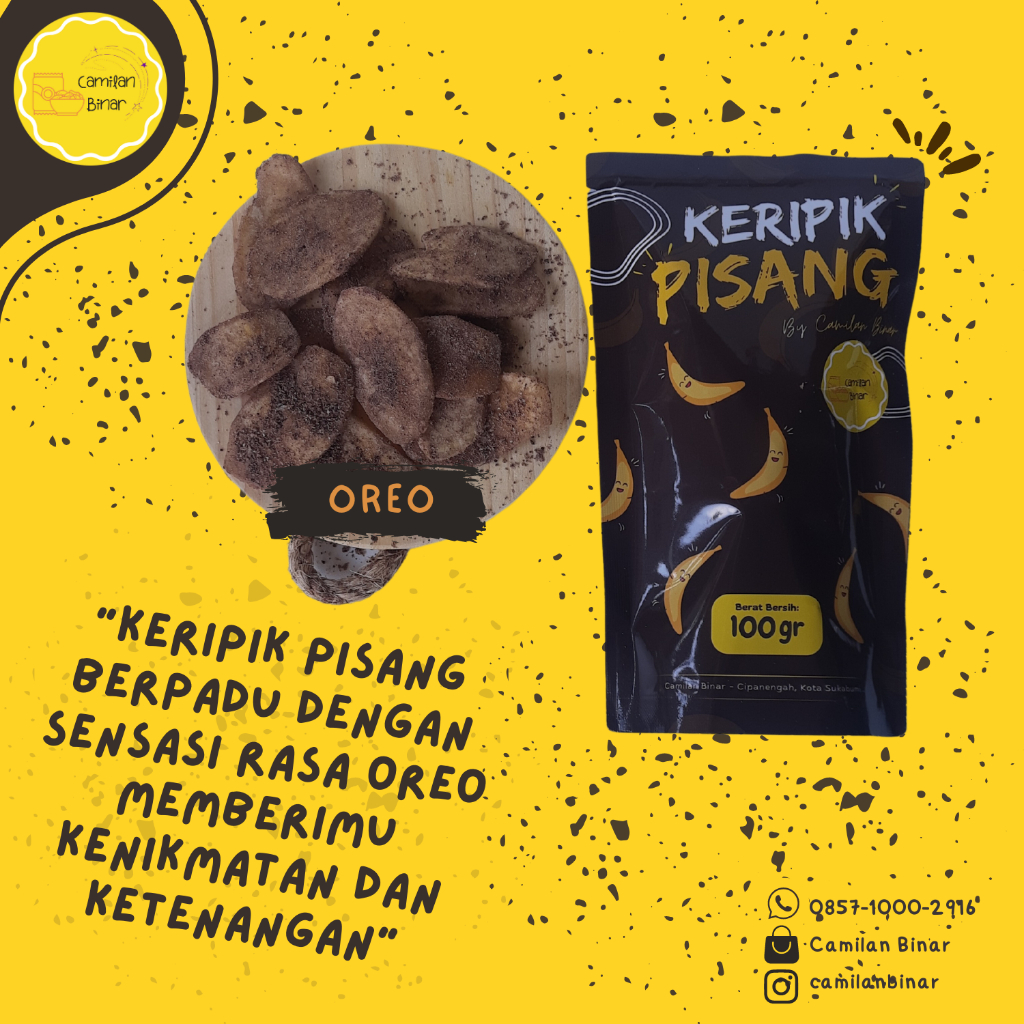 

KERIPIK PISANG RASA OREO