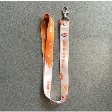 

Tali id card lanyard printing custom / sablon tanpa stopper dan pengait 2,5cm Malang