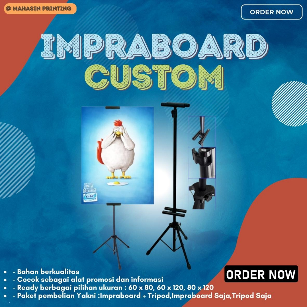 Cetak Impraboard + Tripod Custom