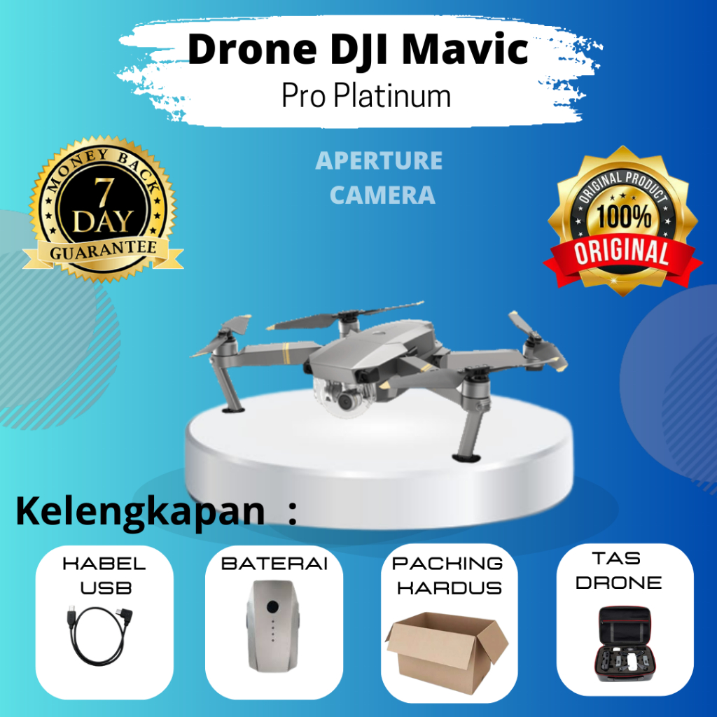 DRONE DJI MAVIC PRO PLATINUM COMBO 3 BATERAI MULUS FULLSET KOPER MURAHHHHH
